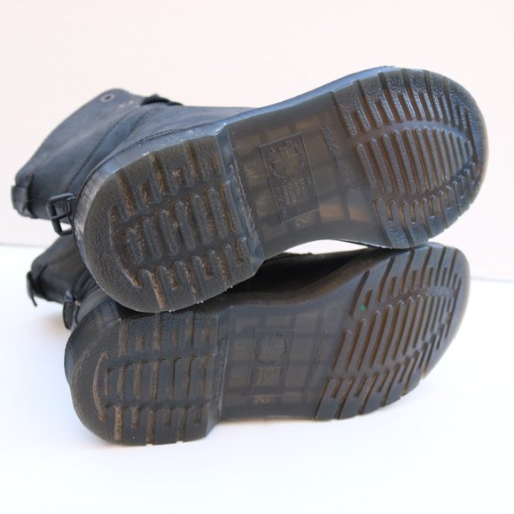 Dr. Martens Black Lace-Up Boots with Yellow Accents - Picture 8 of 10